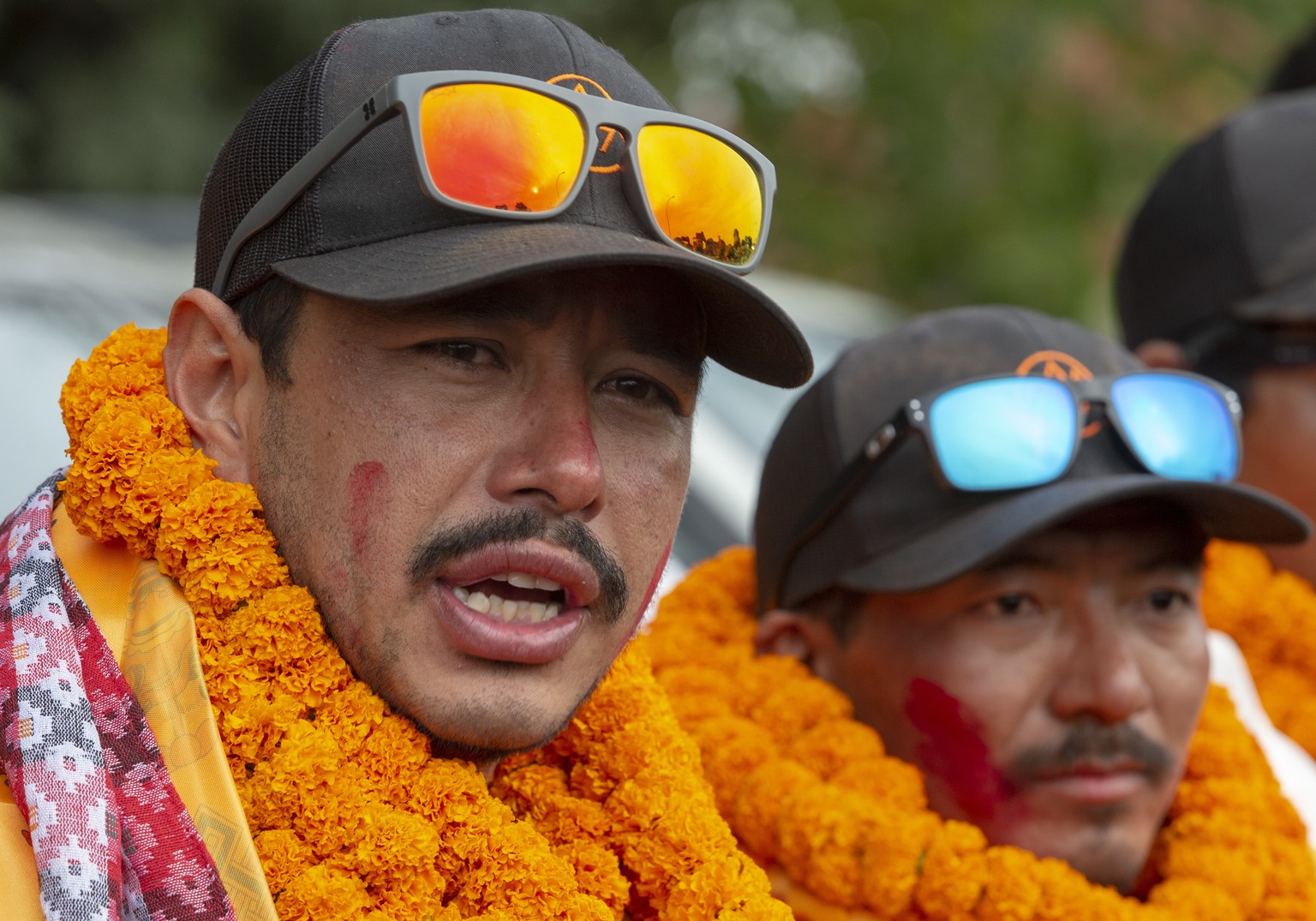 epa13145407 (FILE) Nepalese mountaineer Nirmal Purja, speaks upon his arrival at Tribhuvan International Airport in Kathmandu, Nepal, 30 October 2019 (reissued 31 July 2026). According to Nepal's ...