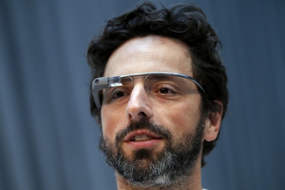 Google-Gründer Sergei Bryn trägt die Datenbrille.