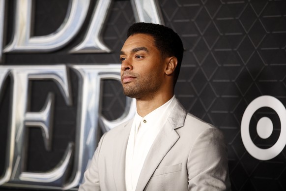 epa10268158 British actor Rege-Jean Page attends the premiere of Marvel's 'Black Panther: Wakanda Forever' held at the Dolby Theater in Los Angeles, California, USA, October 26, 2022. The movie...