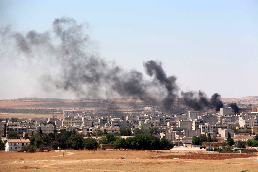 Rauch über der syrischen Grenzstadt Kobane.