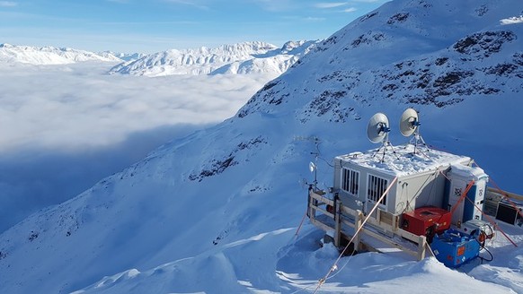 Die Einrichtung auf dem Piz da L’Ova Cotschna.