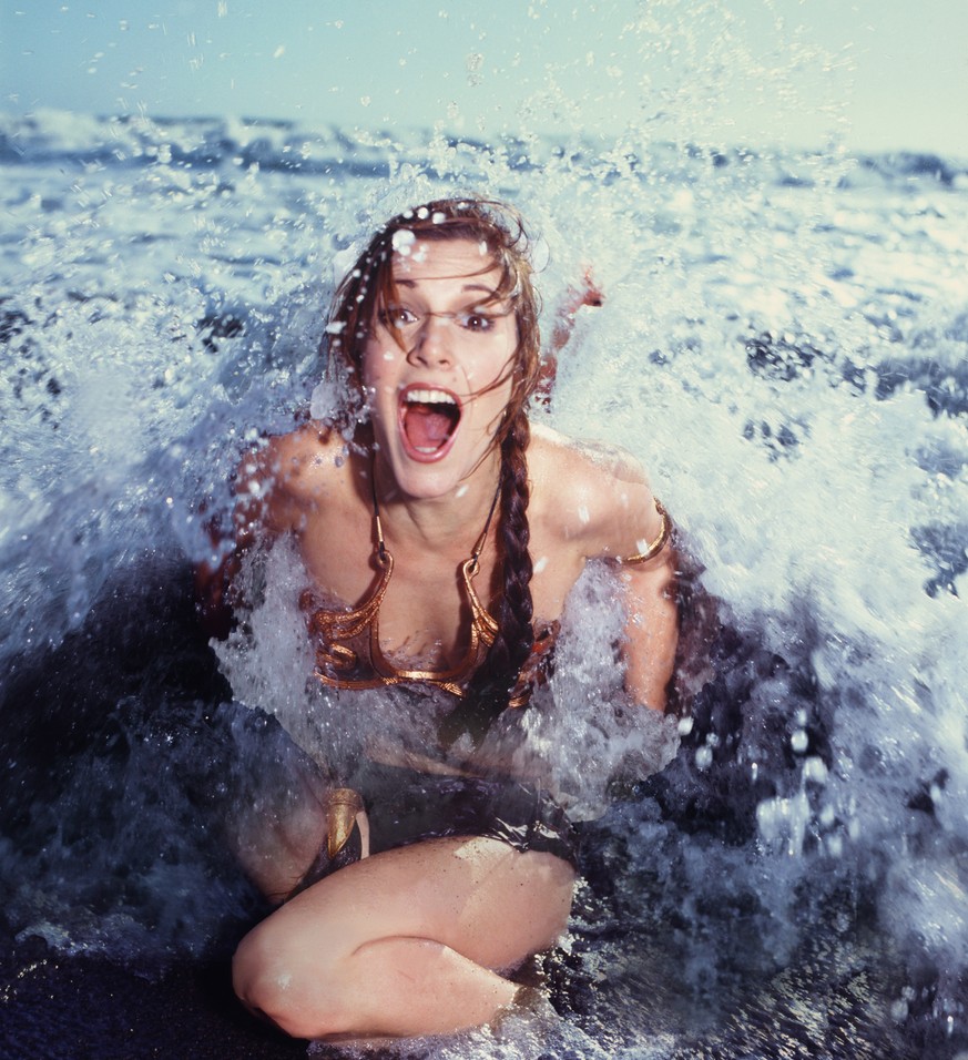 Carrie Fisher 1983
Carrie Fisher on Stinson Beach in Northern California with the cast of Star Wars. (Photo by Aaron Rapoport/Corbis via Getty Images)