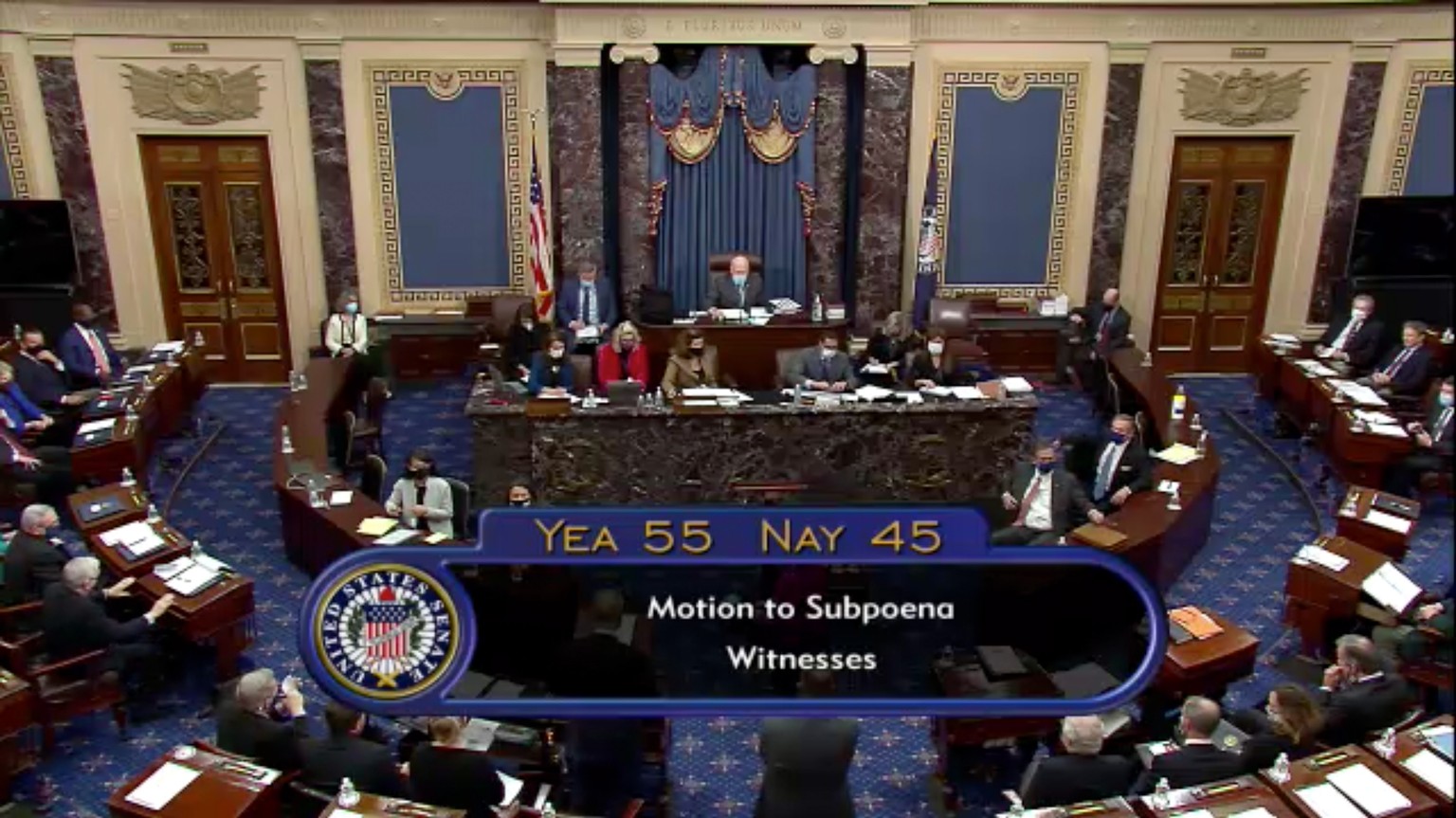 Mit 55 zu 45 stimmte der Senat für die Vorladung von Zeugen. Doch daraus wurde nichts.