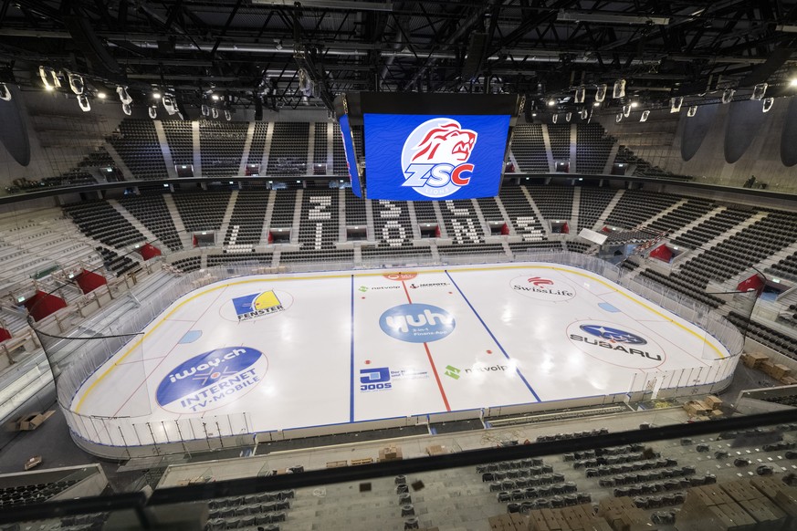 Blick in die neue Eishalle der ZSC Lions in der Swiss Life Arena am Dienstag, 6. September 2022 in Zuerich. (KEYSTONE/Ennio Leanza)