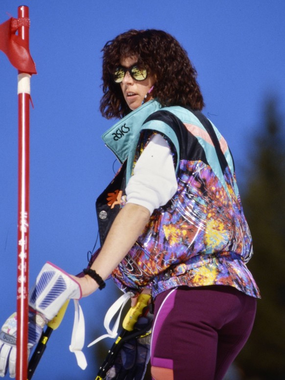 Ski WM 1991, Slalom Damen: Vreni SCHNEIDER SUI SKI ALPIN SAISON 90/91 WM 1991 Saalbach-Hinterglemm Slalom Damen 01.02.1991 Anita WACHTER AUT Saalbach-Hinterglemm Salzburg Oesterreich *** Ski WM 1991,  ...