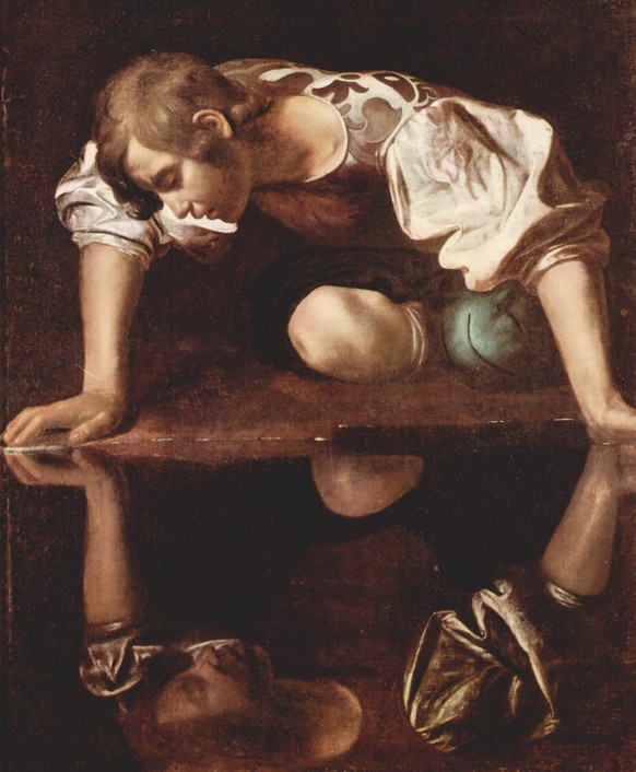 Der Jüngling «Narziss» aus der griechischen Mythologie – hier von Caravaggio zwischen 1594 und 1596 mit Ölfarben gemalt.
