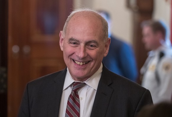 epa07149051 White House Chief of Staff John Kelly arrives for a press conference with US President Donald J. Trump in the East Room of the White House in Washington, DC, USA, 07 November 2018. Republi ...