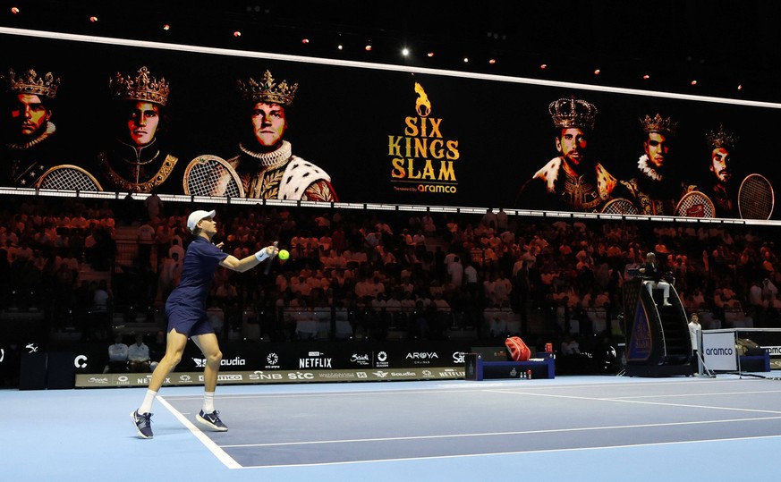 Riyadh, Saudi Arabia: Tennis SIX KINGS SLAM 2025 Jannik Sinner ITA, Riyadh, Saudi Arabia, October 15, 2025. Photo Riyadh Saudi Arabia PUBLICATIONxINxGERxSUIxAUTxONLY - ZUMAp169 20251015_zea_p169_1154  ...