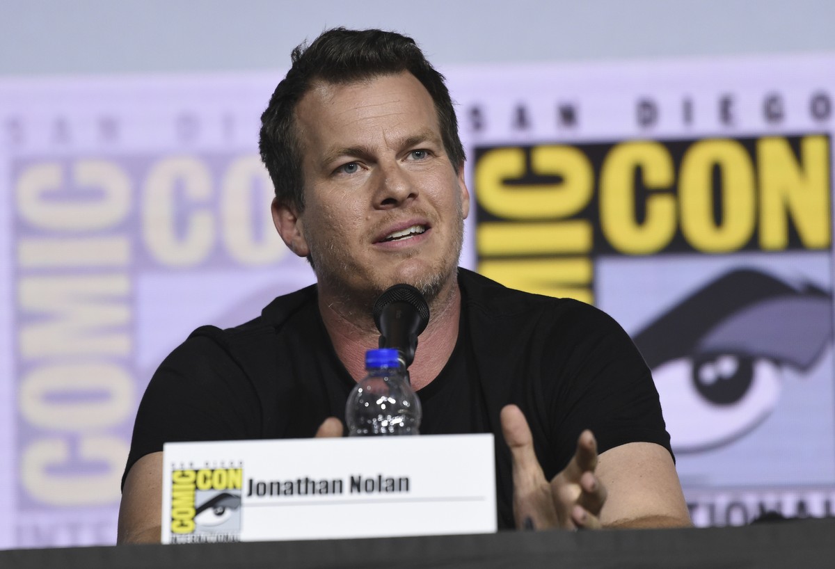 Writer/director/producer Jonathan Nolan speaks at the "Westworld" season 3 panel on day three of Comic-Con International on Saturday, July 20, 2019, in San Diego. (Photo by Chris Pizzello/In ...