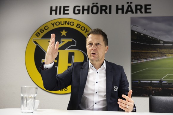 Christoph Spycher, Chief Sports BSC Young Boys, waehrend einem Interview, am Dienstag, 20. Januar 2026, in Bern. (KEYSTONE/Peter Klaunzer)