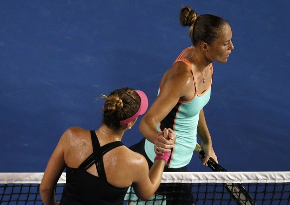 Zurück nach einer Babypause: Ukrainerin Bondarenko (rechts) nach der Niederlage in Melbourne.