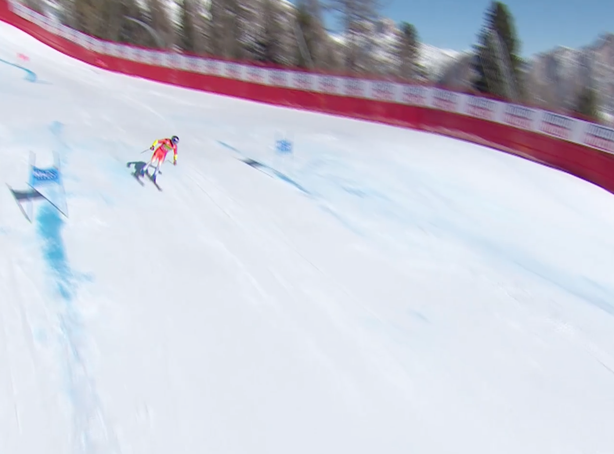 Marco Odermatt lors du super-G de Cortina d'Ampezzo.