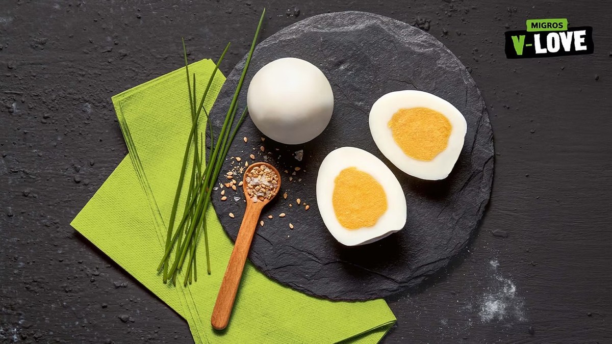 En 2021, Migros présentait «The Boiled V-Love», le premier substitut d’œuf dur à base de plantes