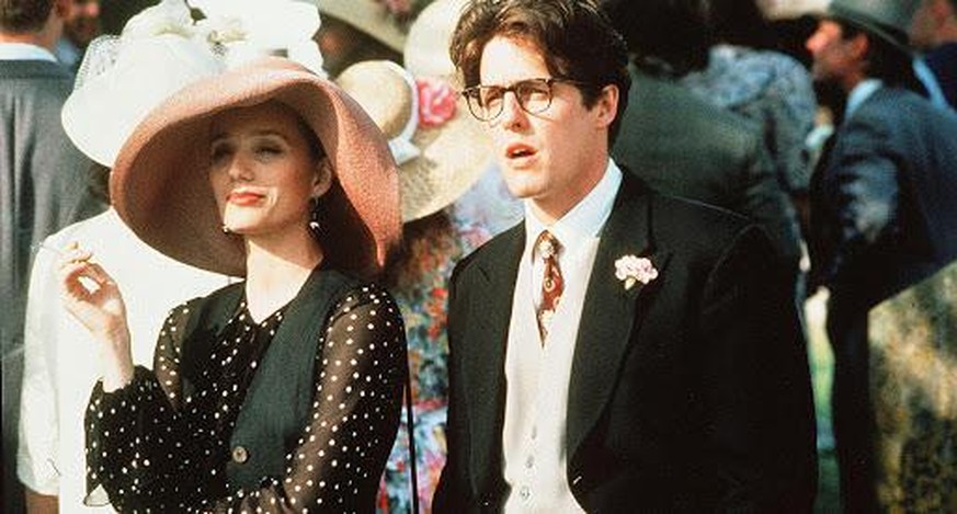 kristin scott thomas hugh grant four weddings and a funeral 1994 rom com