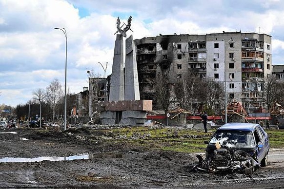 Zerstörte Gebäude in Borodjanka: Noch ist unklar, wie viele Menschen hier von der russischen Armee ermordet wurden.
