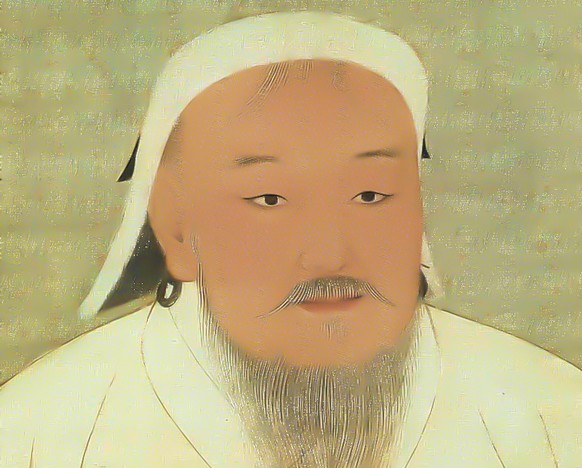 Dschingis Khan auf einem Bildnis aus dem 14. Jahrhundert.