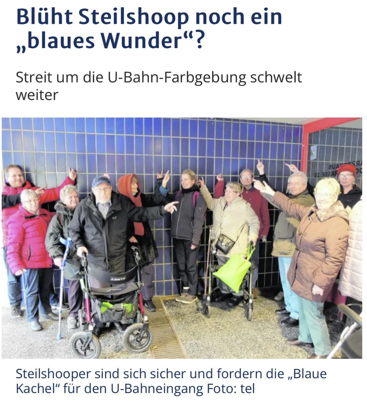 Rentner zeigen auf Dinge