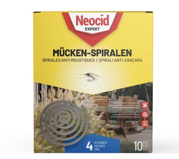 <p>Sehr gut: Neocid Expert Mückenspiralen</p>