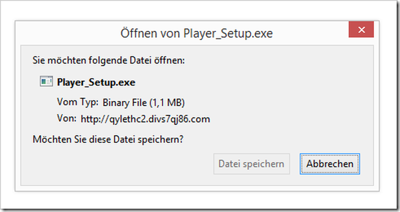 Das ist kein harmloser Videoplayer, sondern Schadsoftware, die Ihren PC infiziert.