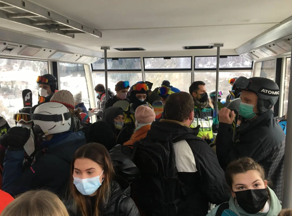 Skifahren am 27. Dezember 2020 auf der Bettmeralp