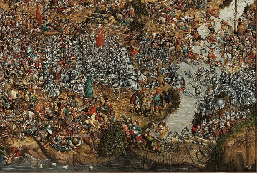 Schlacht bei Orscha während des Russisch-Litauischen Krieges 1514; die Streitkräfte des Grossfürstentums Litauen und des Königreichs Polen besiegen das Heer des Grossfürstentums Moskau. Auf dem&nbsp;H ...