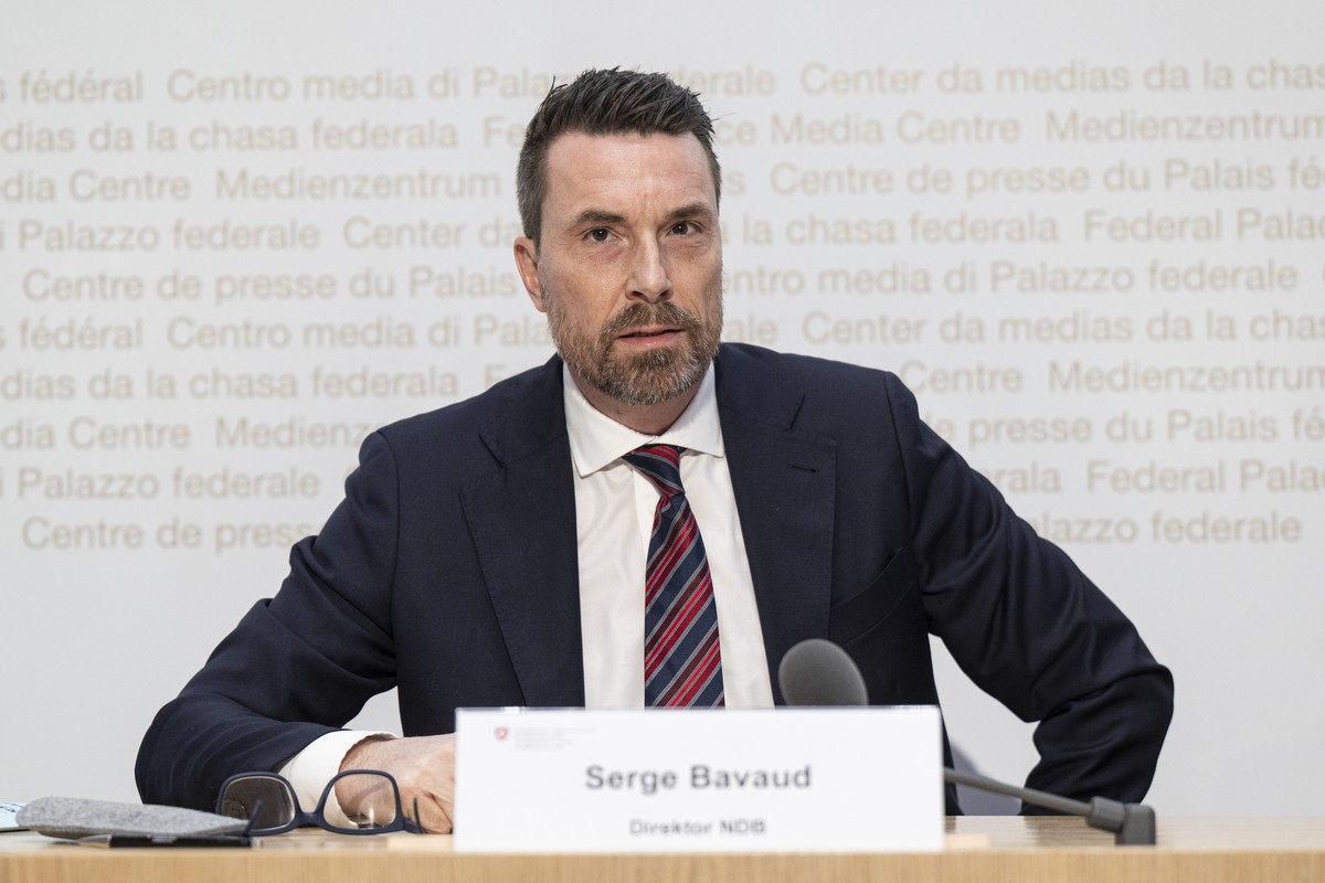Serge Bavaud, Direktor des Nachrichtendienst.des Bundes, NDB, zieht eine erste Bilanz nach seinem Amtsantritt im vergangenen November, am Donnerstag, 26. Februar 2026, in Bern. (KEYSTONE/Peter Schneid ...