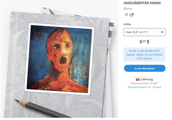 The Anguished Man
https://www.redbubble.com/people/mavisshelton/works/28665939-anguished-man?p=sticker