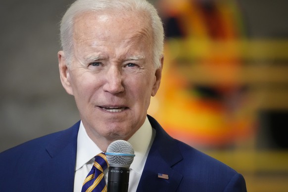 President Joe Biden speaks at the construction site of the Hudson Tunnel Project, Tuesday, Jan. 31, 2023, in New York. Biden is traveling to New York City to showcase a $292 million mega grant that wi ...