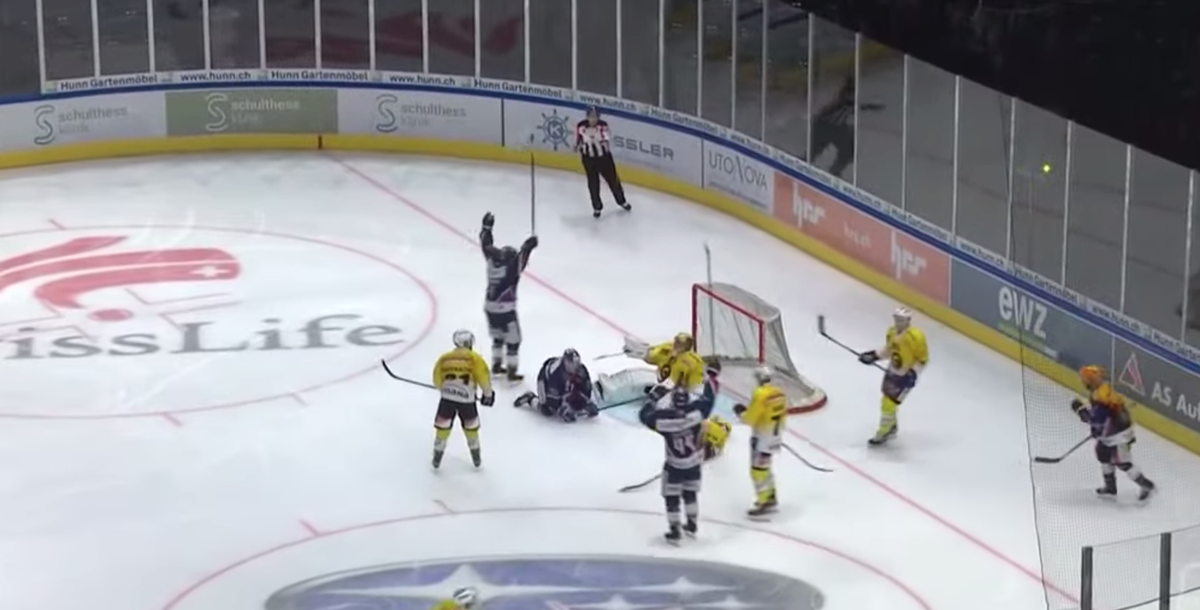 Der ZSC-Jubel über den 2:2 Ausgleichstreffer.
