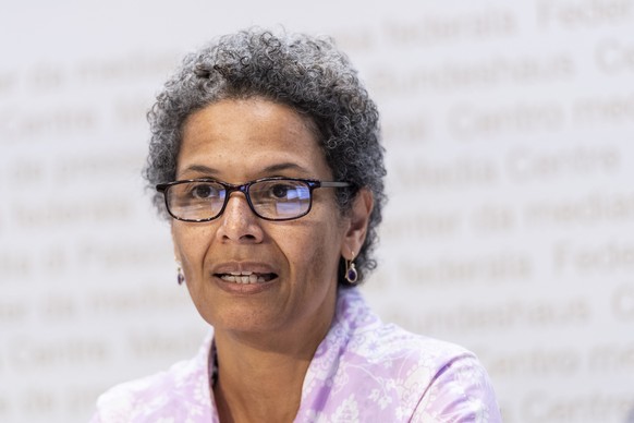 Linda Nartey, Berner Kantonsaerztin, informiert ueber die aktuelle Lage in der Krise um die Pandemie des Coronavirus, Covid-19, am Freitag, 30. Oktober 2020 in Bern. (KEYSTONE/Alessandro della Valle)