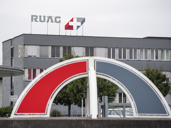 ARCHIVBILD ZUM UMSATZ BEI RUAG --- Das Logo der Ruag Holding AG am Sitz in Emmen im Kanton Luzern am Mittwoch, 30. September 2020 in Emmen. (KEYSTONE/Urs Flueeler)