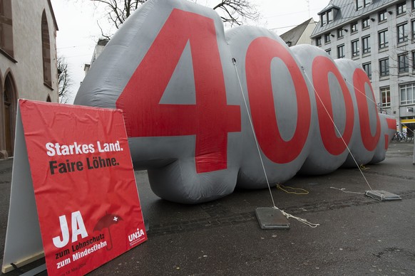 Minimal 4000 Franken Monatslohn: Kampagne der Befürworter. 