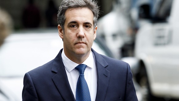 epa07197323 (FILE) - Michael Cohen, President Donald Trump&#039;s then personal attorney, walks with his legal team following a hearing at United States Federal Court in New York, New York, USA, 30 Ma ...