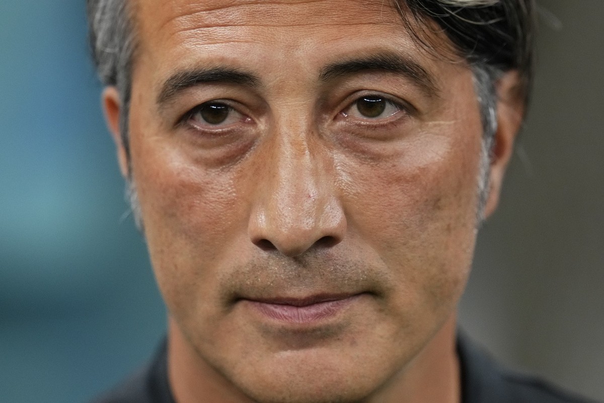 Switzerland's head coach Murat Yakin looks on prior to the World Cup round of 16 soccer match between Portugal and Switzerland, at the Lusail Stadium in Lusail, Qatar, Tuesday, Dec. 6, 2022. (AP  ...