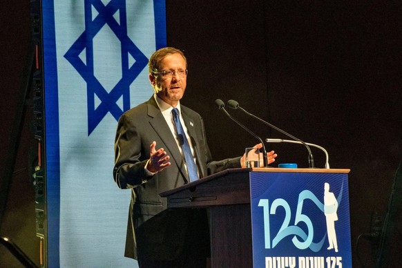 Der israelische Staatspräsident Isaac Herzog war der Hauptgast am festlichen Bankett.