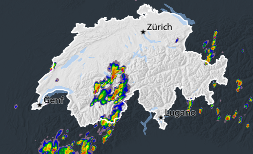 Karte Gewitter CH 14.8.24