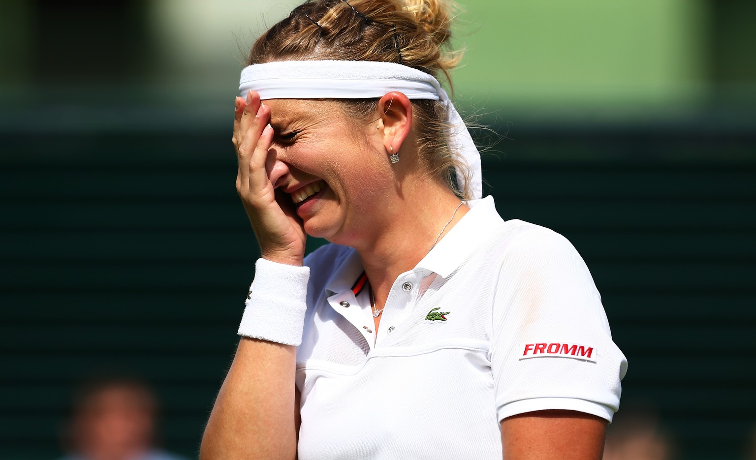 Nach dem Achtelfinalsieg flossen bei Timea Bacsinszky ein paar Tränen.