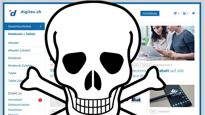 Digitec Galaxus wurde wieder Opfer eines Online-Angriffs.