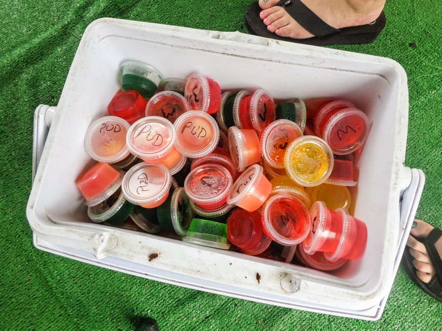 jello shots wackelpudding wadka alkohol dessert usa essen trinken food drinks