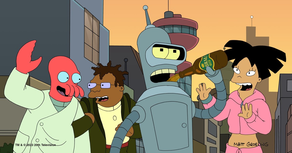 Futurama -- "The Impossible Stream" - Episode 1101 -- Fry risks permanent insanity when he attempts to binge-watch every TV show ever made. (Photo by: Matt Groening/Hulu)