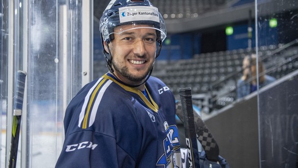 Der Spieler des EV Zug, Jan Kovar bei seinem ersten Eistraining beim offiziellen Trainingsstart fuer die neue Schweizer Eishockey National League Saison 2019/ 2020 am Montag, 29. Juli 2019 in Zug. (KE ...