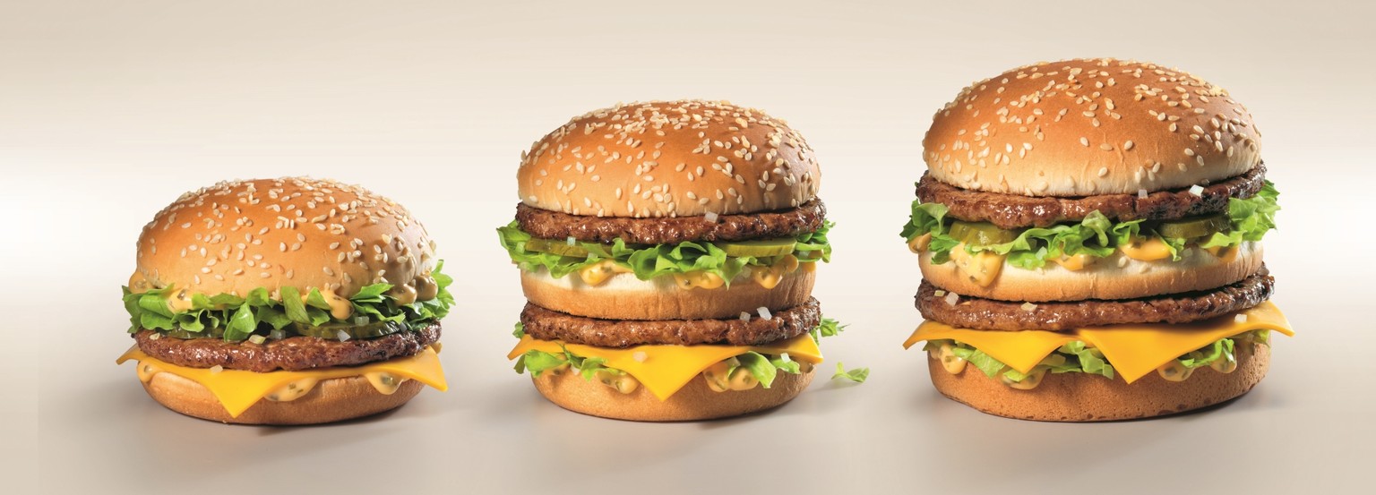 Big Mac Variationen McDonald&#039;s Schweiz. fast food hamburger essen food