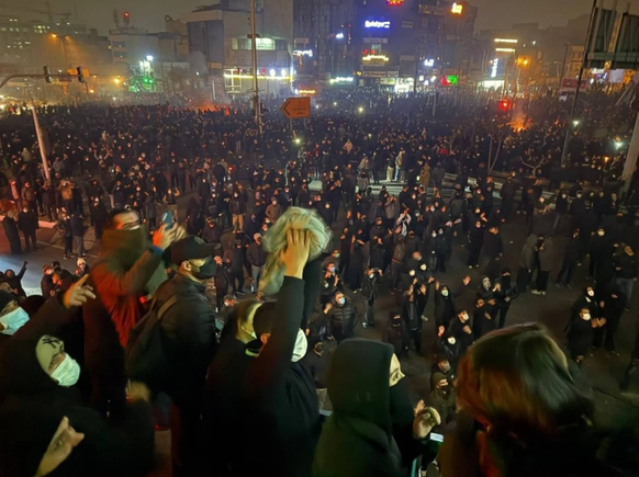 Demo in Teheran am vergangenen Wochenende.