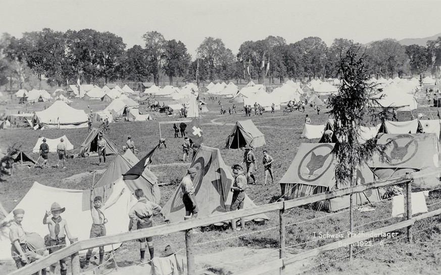 Pfadfinderlager in Bern, 1925.