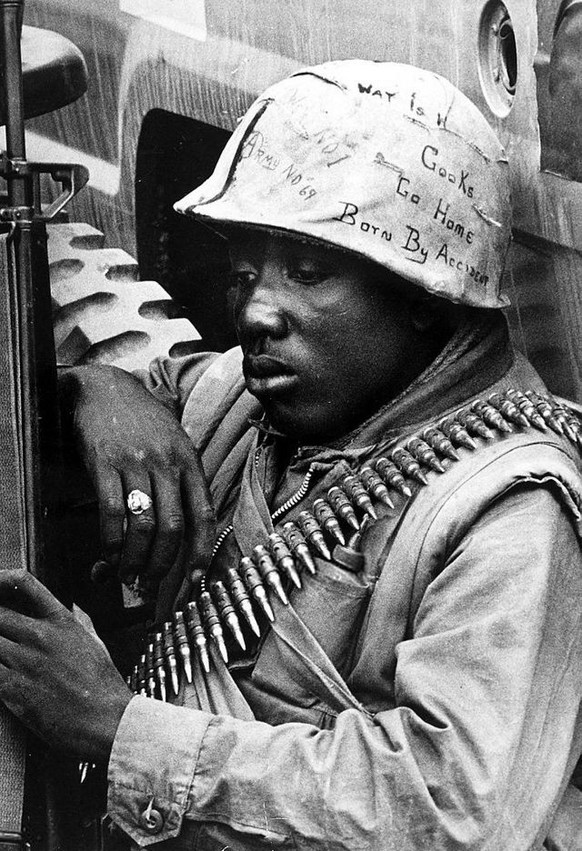 Vietnam helmet art helmet slogans helmet graffiti 
https://www.warhistoryonline.com/vietnam-war/helmet-art-of-the-vietnam-war.html