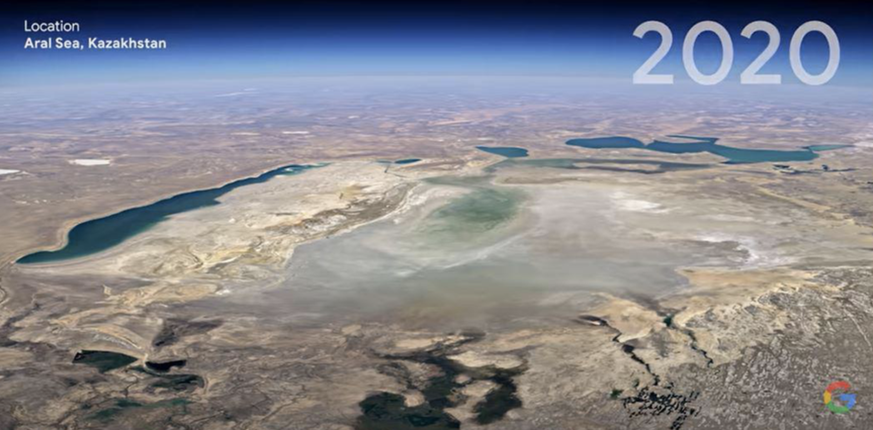 Der Aralsee versalzt: In Kasachstan zeigt sich die Veränderung der Erde besonders deutlich.