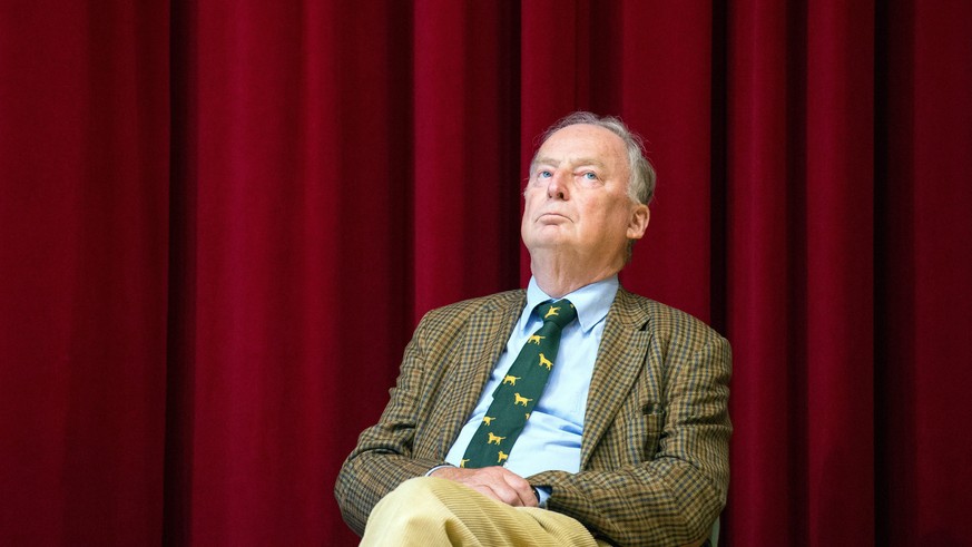 epa05340913 Alexander Gauland, xenophobic Alternative for Germany (AfD) party&#039;s federal spokesman and state chairman of Brandenburg, attends a p[anel discussion in Cottbus, Germany, 01 June 2016. ...