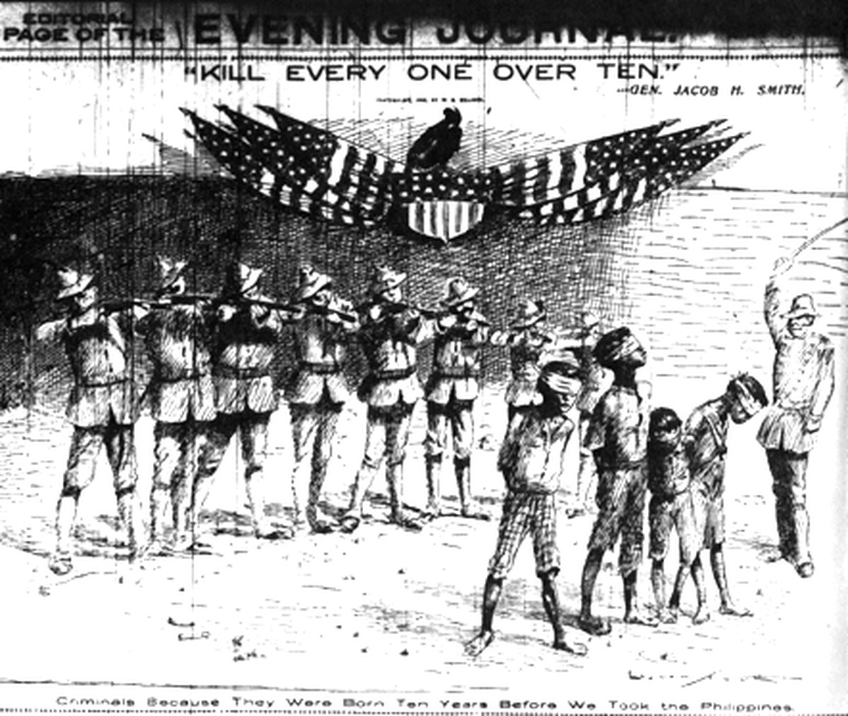 Es kam zu zahlreichen Gräueltaten gegenüber der Zivilbevölkerung: In einigen Fällen erschossen US-Soldaten alle Bewohner eines Ortes, die über zehn Jahre alt waren.&nbsp;