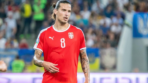 June 7, 2019, Lviv, Ukraine: Aleksandar Prijovic of Serbia during the UEFA EURO, EM, Europameisterschaft,Fussball 2020 Qualifiers Group B match between Ukraine and Serbia at Arena Lviv. Lviv Ukraine - ...