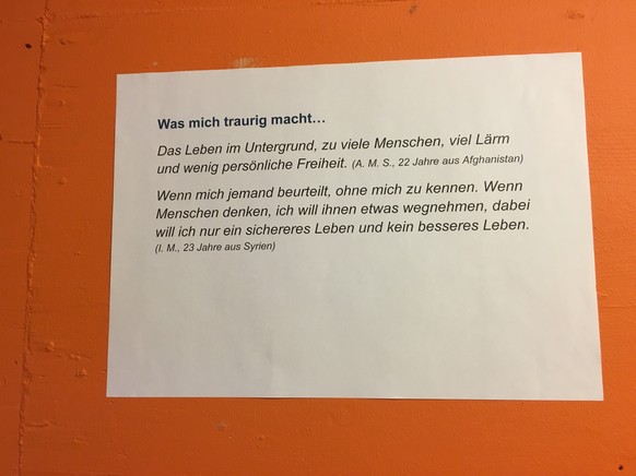 Was mich traurig macht: «Zu viele Menschen, viel Lärm, wenig persönliche Freiheit.»